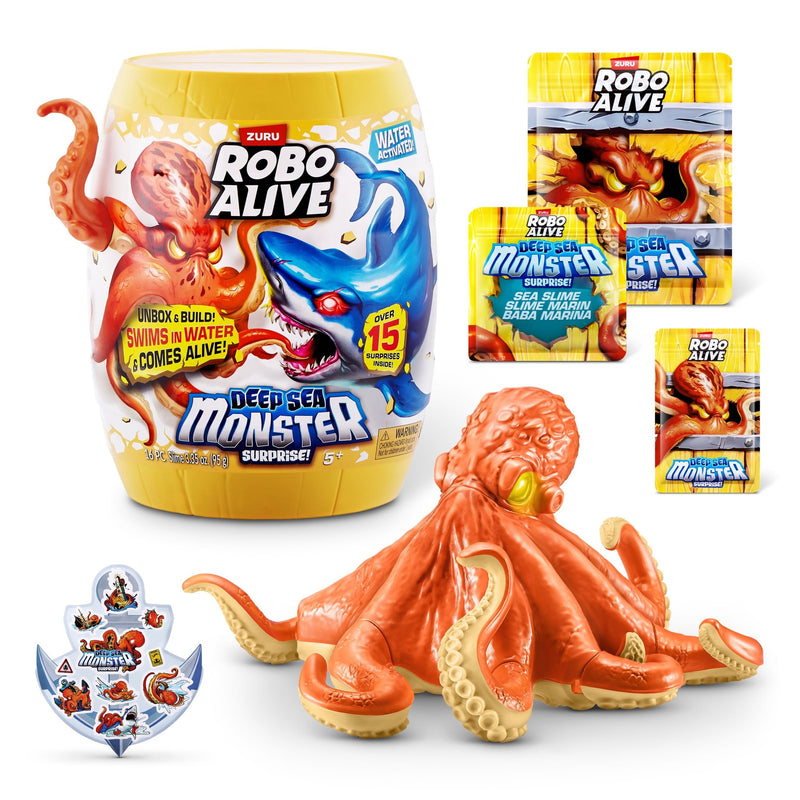 Zuru Robo Alive Deep Sea Monster Surprise Unboxing Playset Capsule for Ages 5+ E0