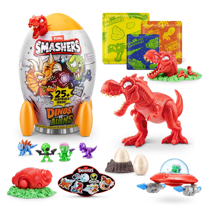 Zuru Smashers Dino Vs Aliens Rocket Ship Mystery Playset Capsule for Ages 3+, Assorted Figures L3