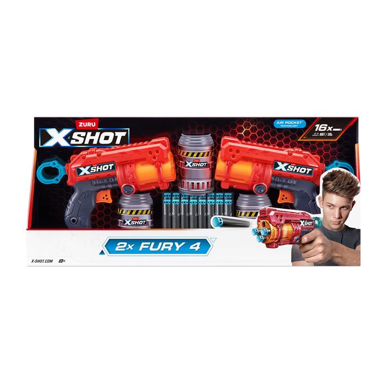 Zuru X-Shot Excel-Fury Foam Dart Blaster, Includes 16 Darts, 2-pk, Ages 8+ O7