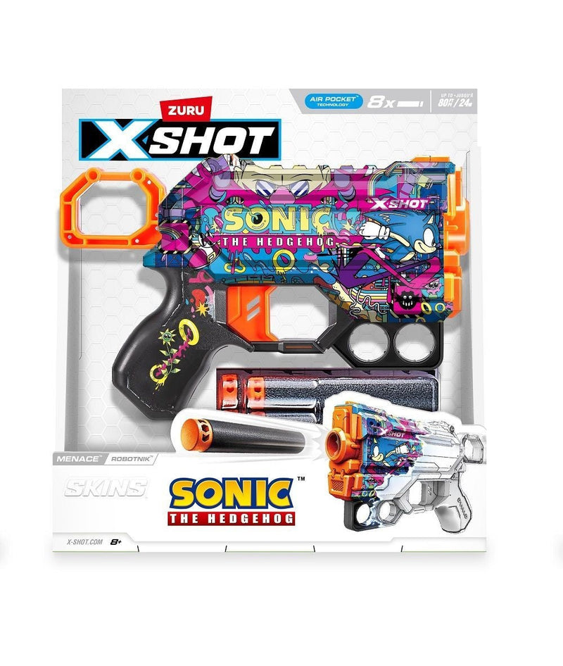 Zuru X-Shot Menace Sonic the Hedgehog Skins Foam Dart Toy Blaster for Ages 8+ Q7