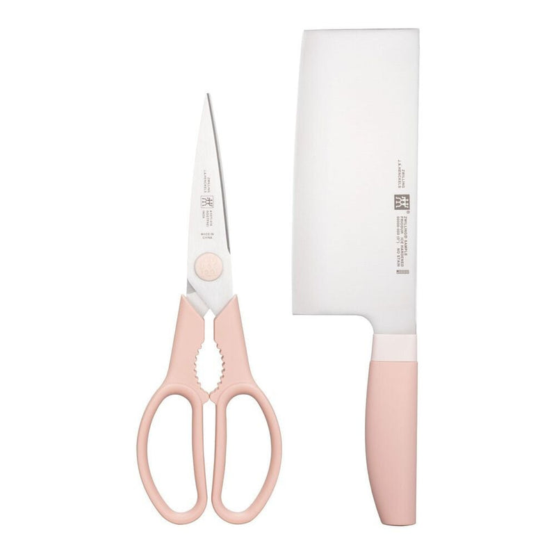 Zwilling Multi-Purpose Stainless Steel Scissors & Knife Set, Pink, 2-pc S1