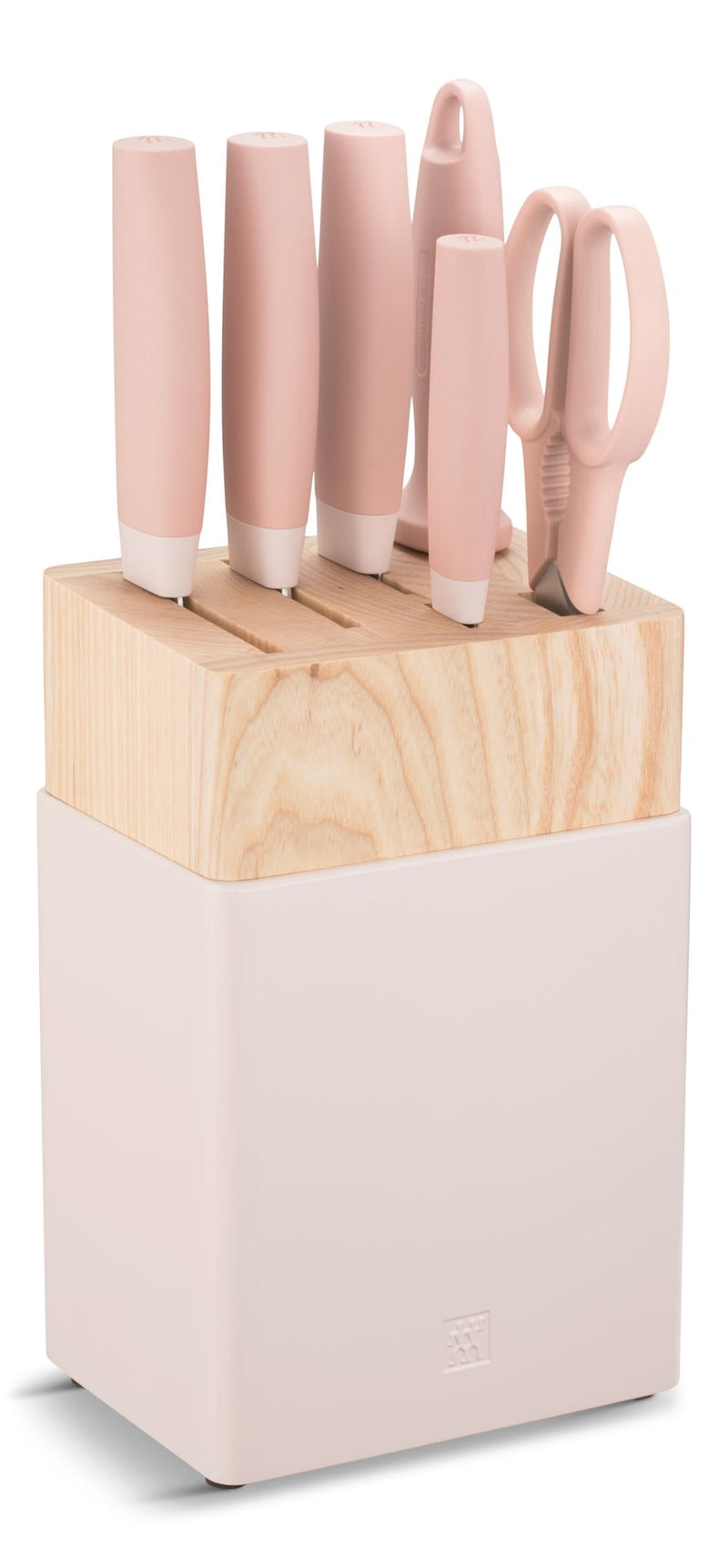 ZWILLING Now S Stainless Steel Knife Block Set, Pink, 7-pc N1